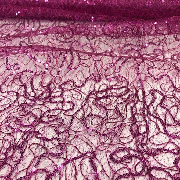 1pc - Bedazzle Table Linen 90"x90" Square - Fuchsia