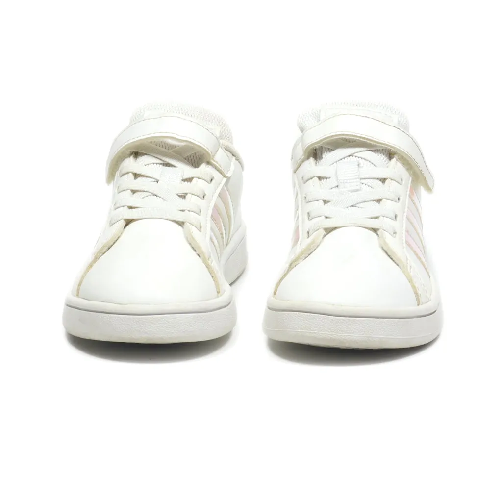 Adidas Neo Grand Sneakers Leather White Colour For Kids