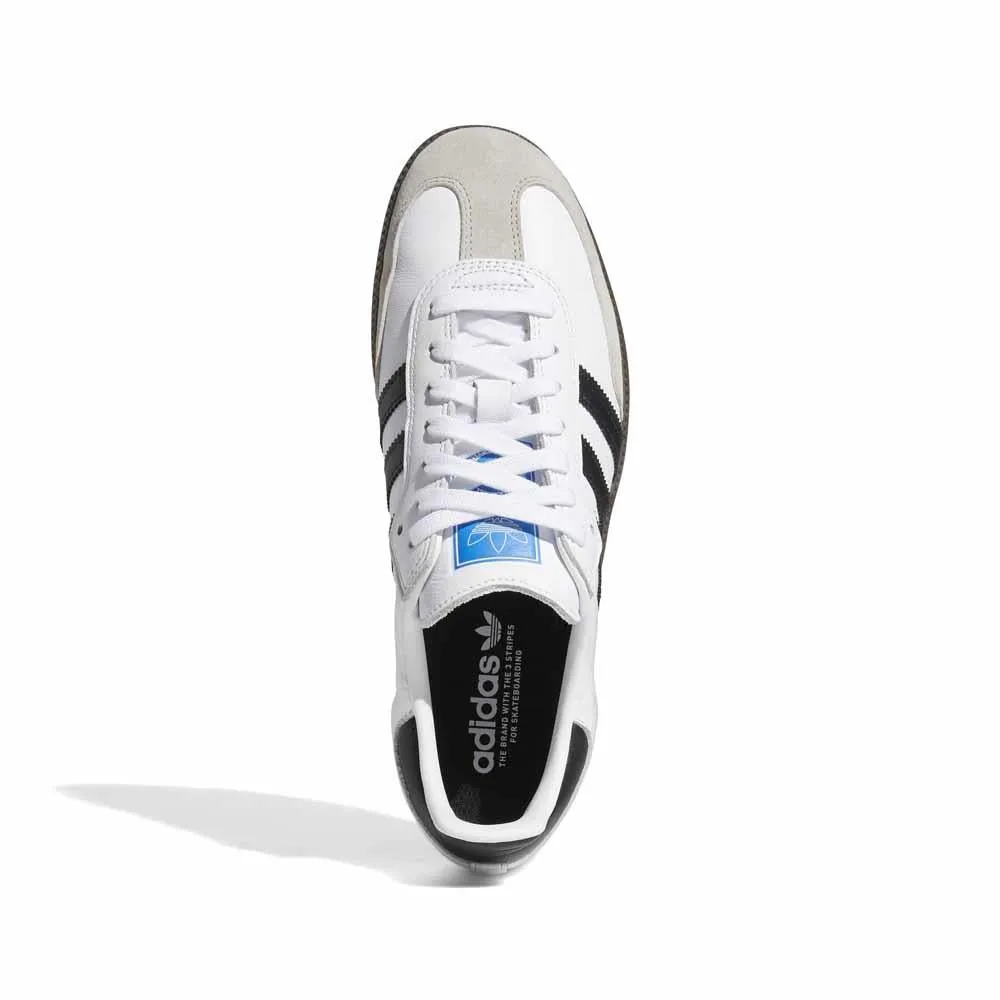 Adidas Skateboarding Samba ADV White Black Gum Skate Shoes