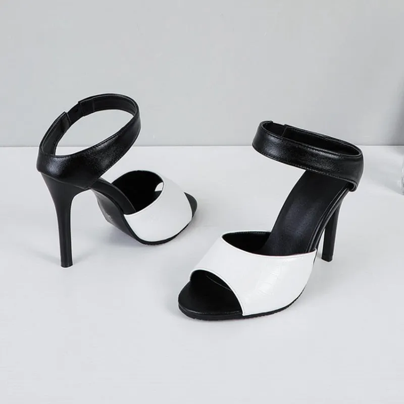 AlliChic Exotic Strap Heel Sandals