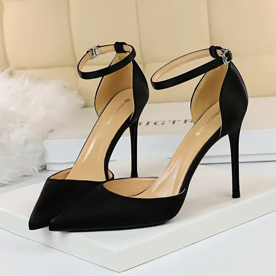 Amozae-     Women 10cm High Heels Size 43 Sandals Wedding Bridal Scarpins Glitter Heels Fetish Stiletto Pumps Platform Blue Shoes