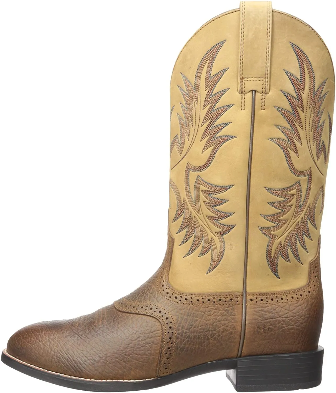 Ariat Men's Heritage Stockman Western Boot, Tumbled Brown Beige