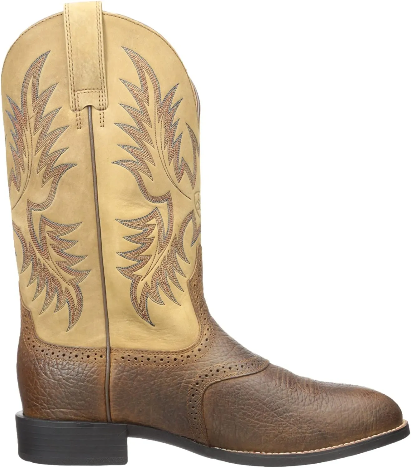 Ariat Men's Heritage Stockman Western Boot, Tumbled Brown Beige