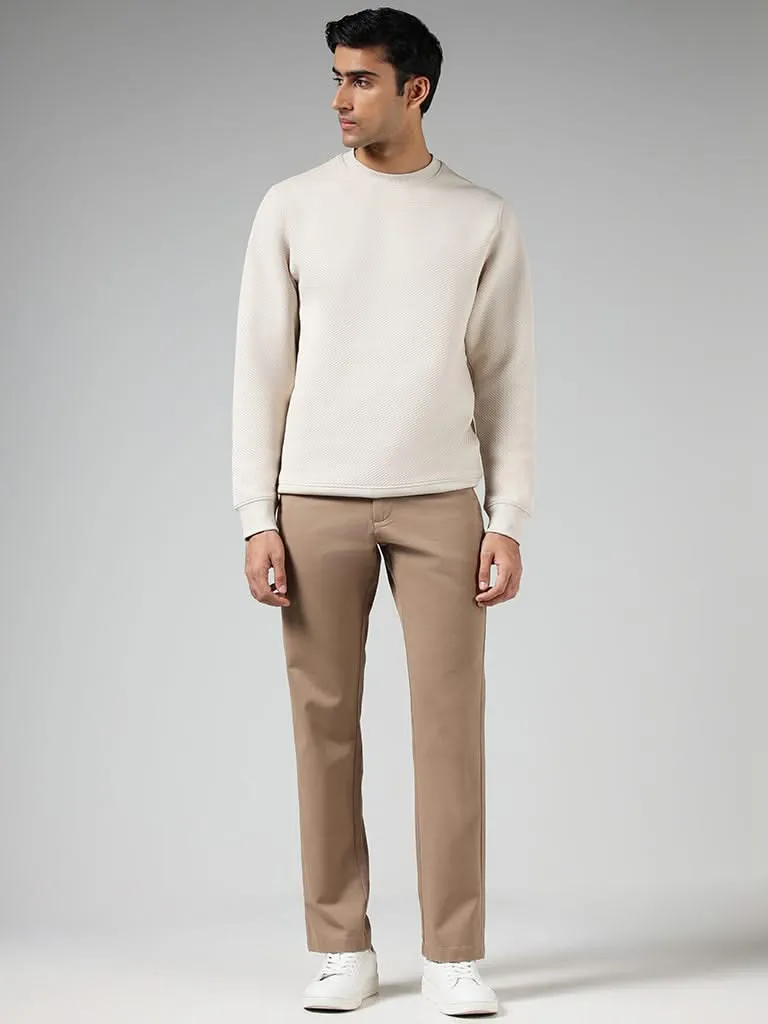 Ascot Cream Ribbed Relaxed-Fit Sweater