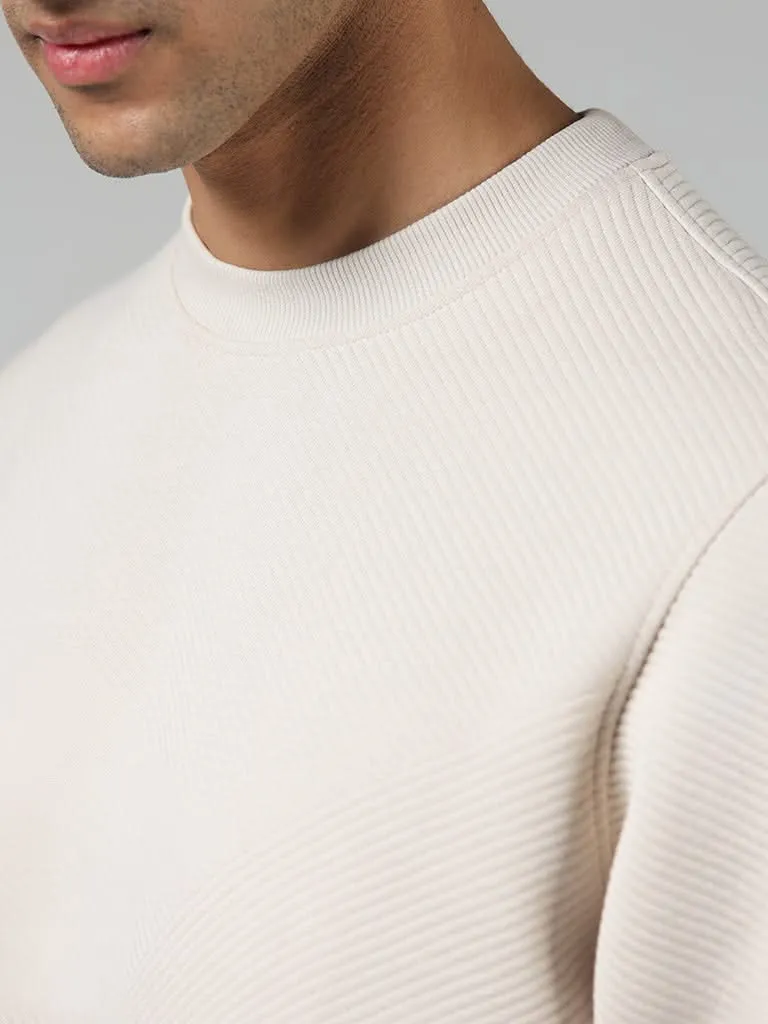 Ascot Cream Ribbed Relaxed-Fit Sweater