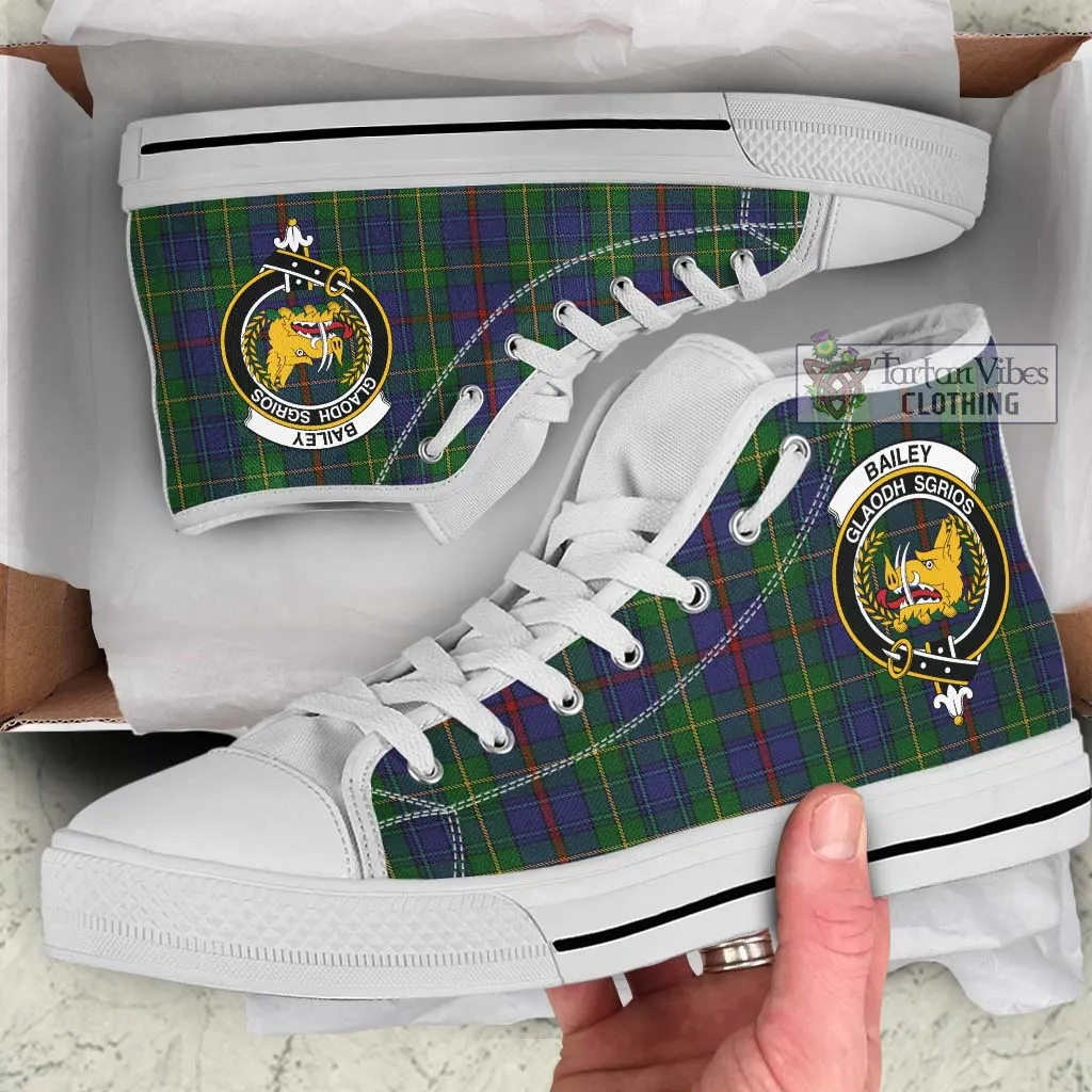 Bailey Tartan High Top Shoes with Family Crest