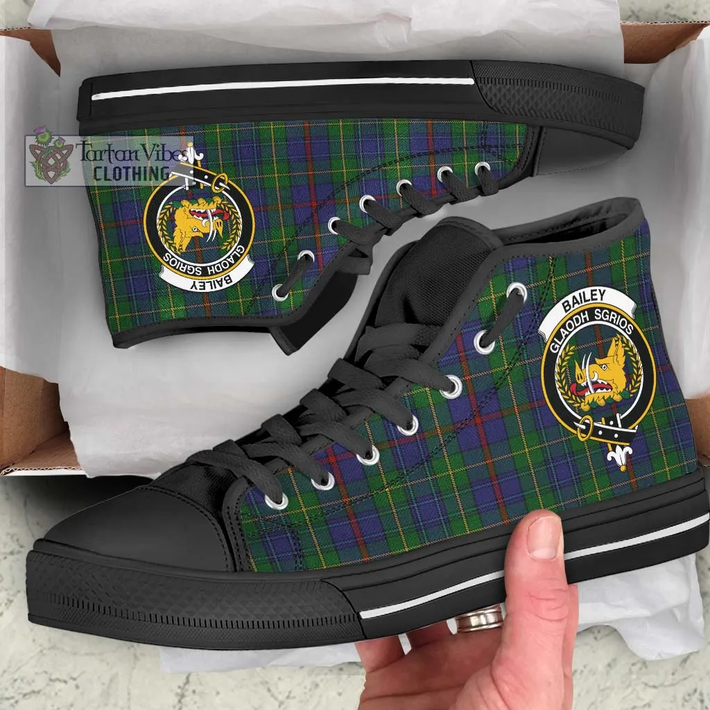 Bailey Tartan High Top Shoes with Family Crest