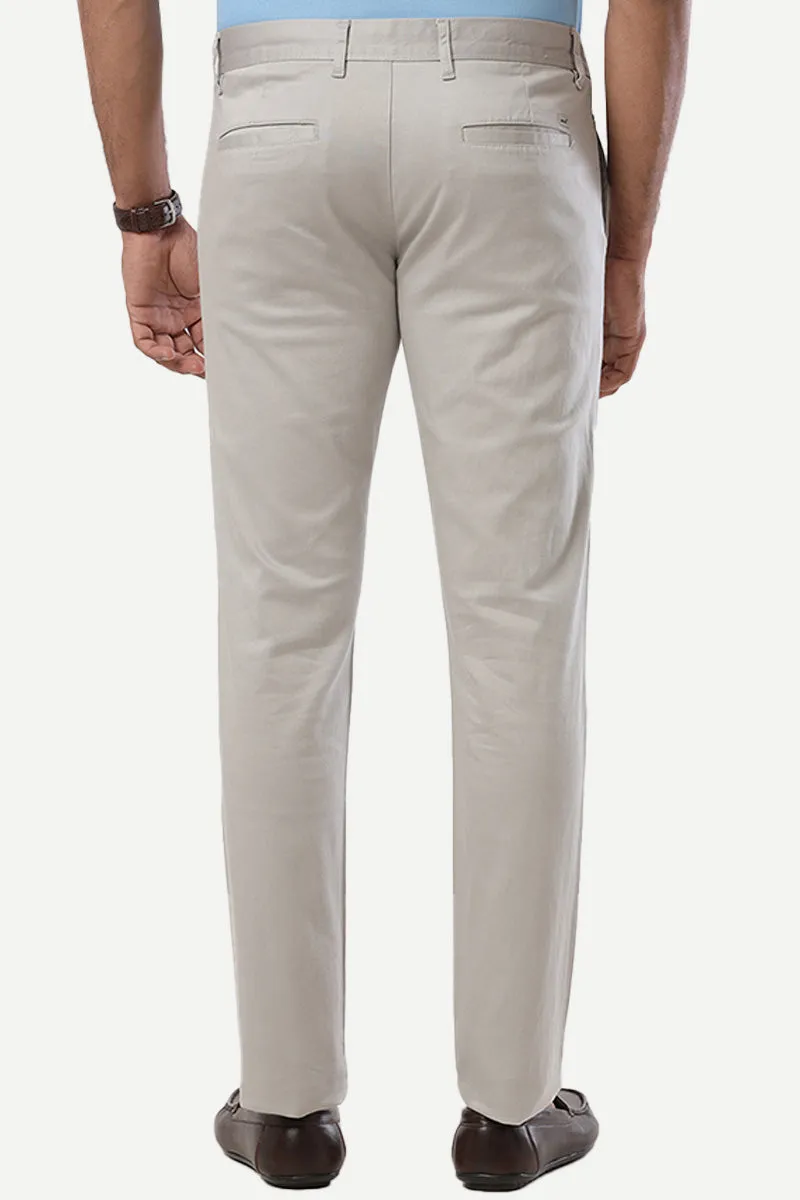 Basic Chino - Light Gray Trouser For Men | Ariser