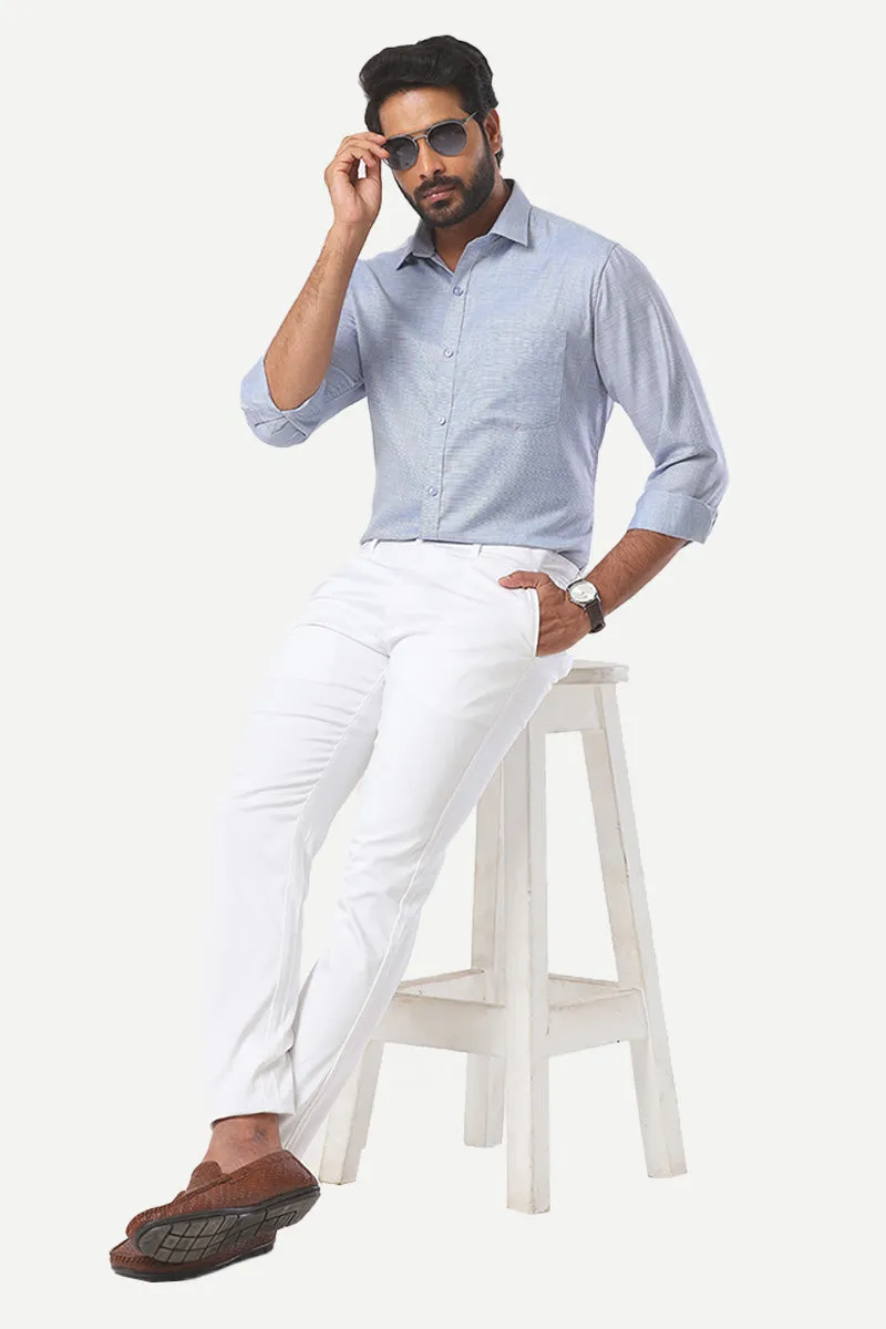 Basic Chino - White Trouser For Men | Ariser