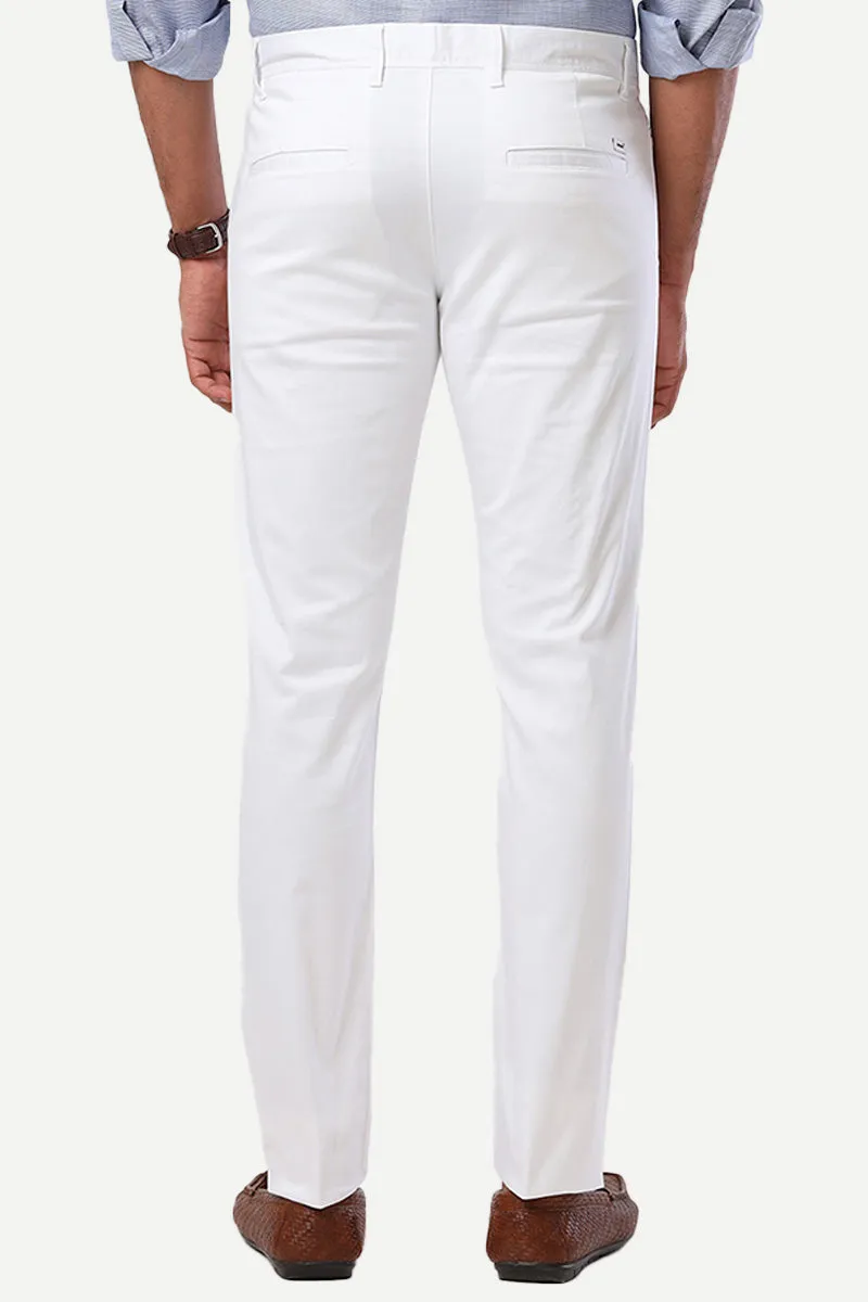 Basic Chino - White Trouser For Men | Ariser