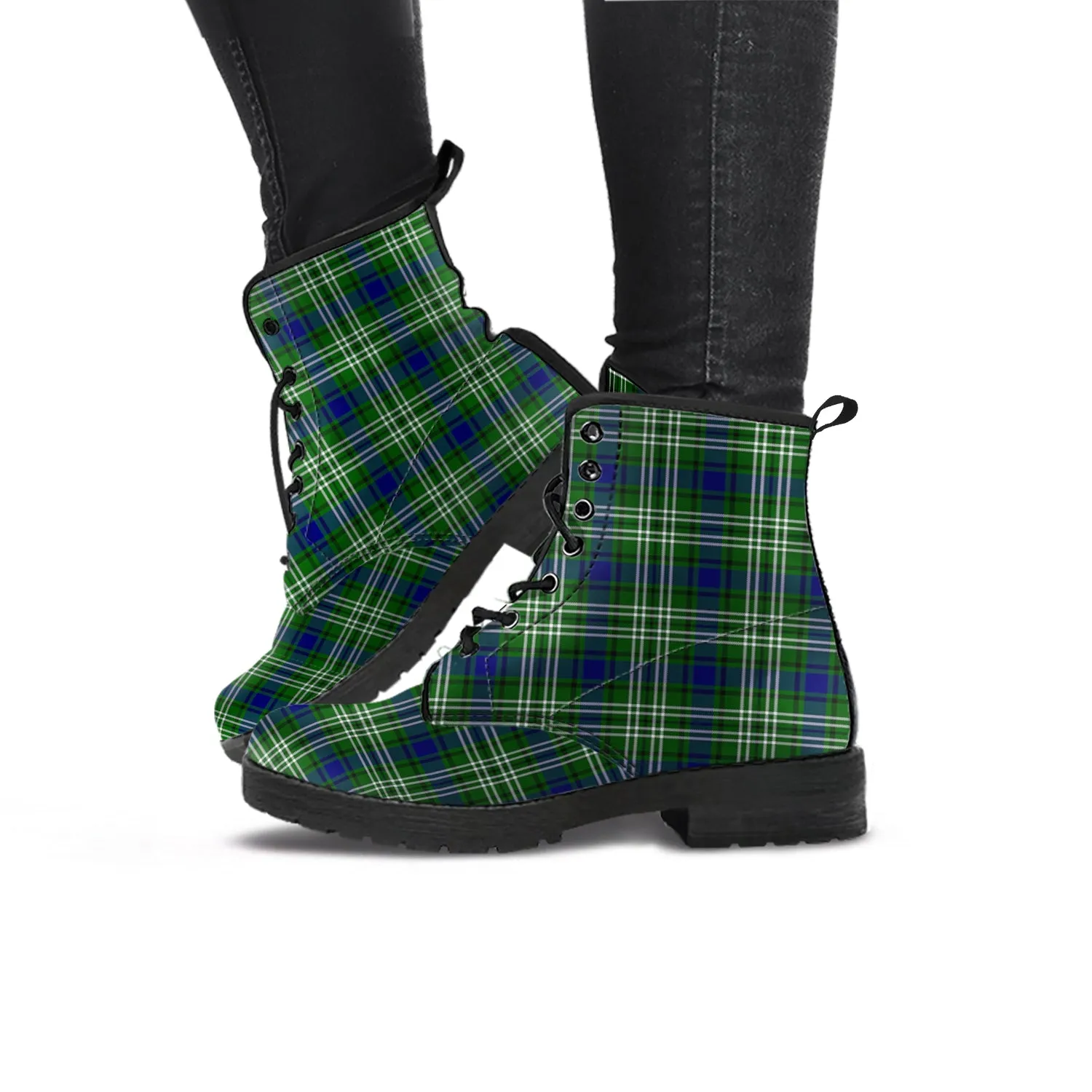 Blackadder Tartan Leather Boots