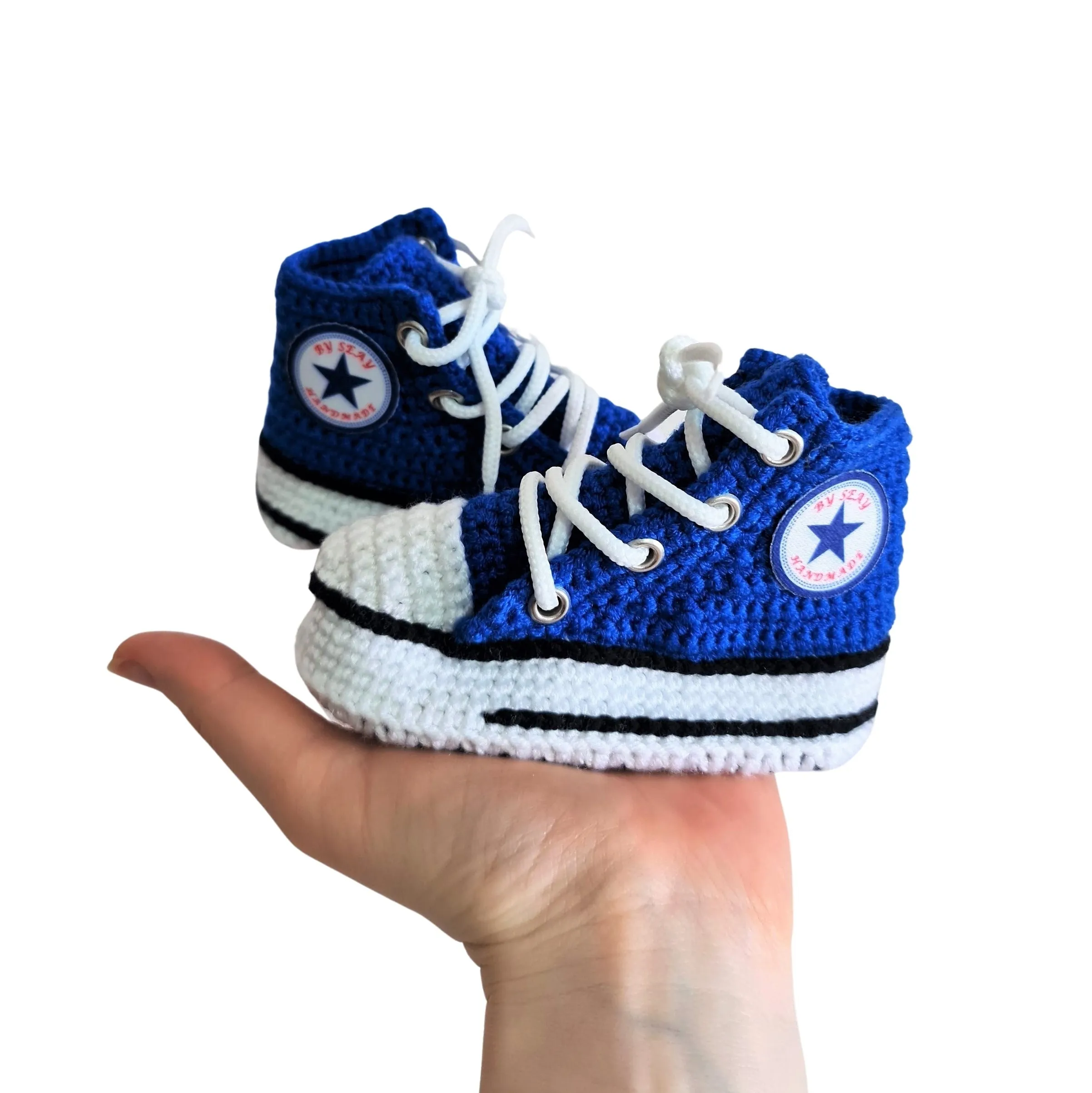 Blue Baby Christmas Comfy Booties, Newborn Cotton Slippers Sneakers