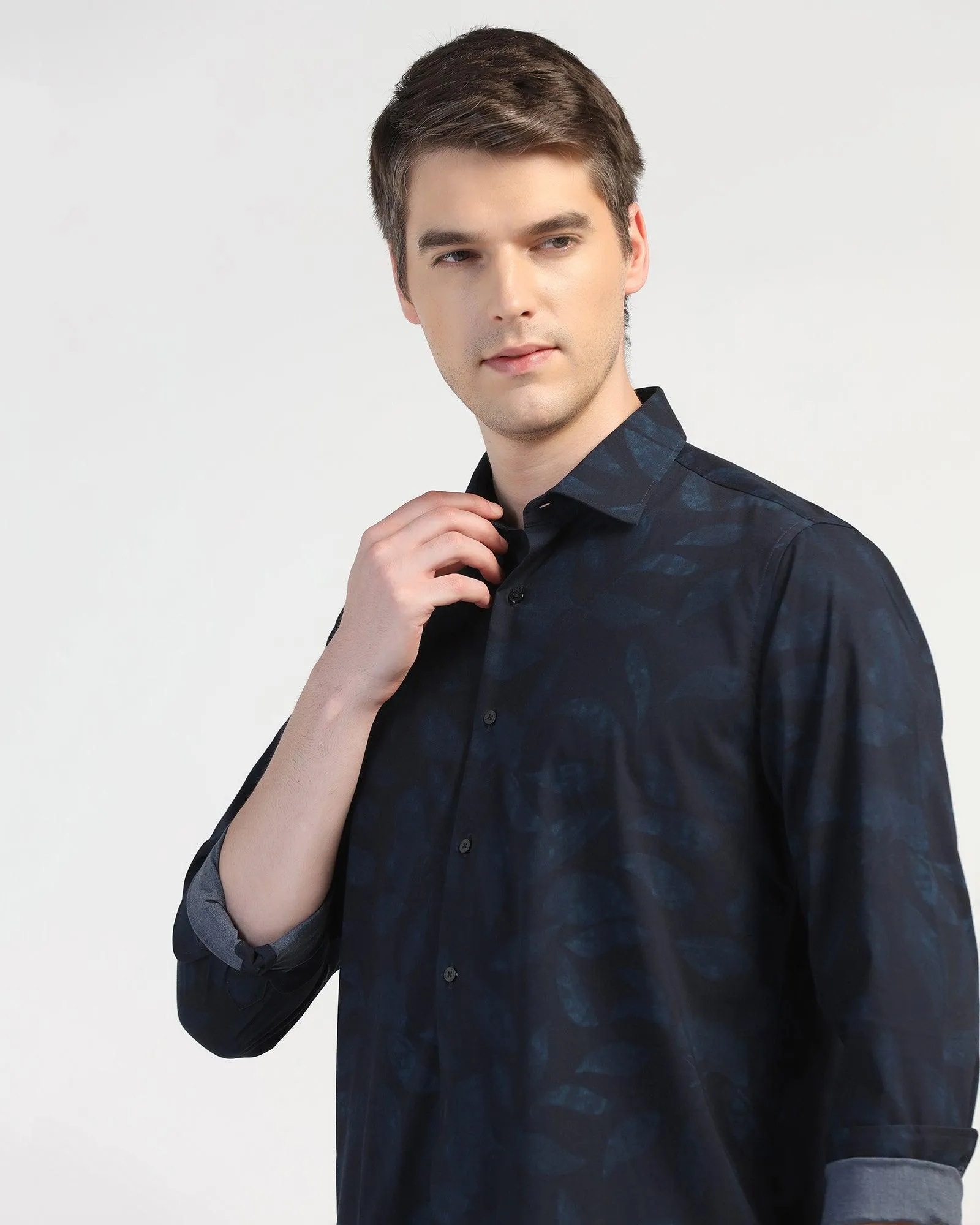 Casual Blue Printed Shirt - Nino