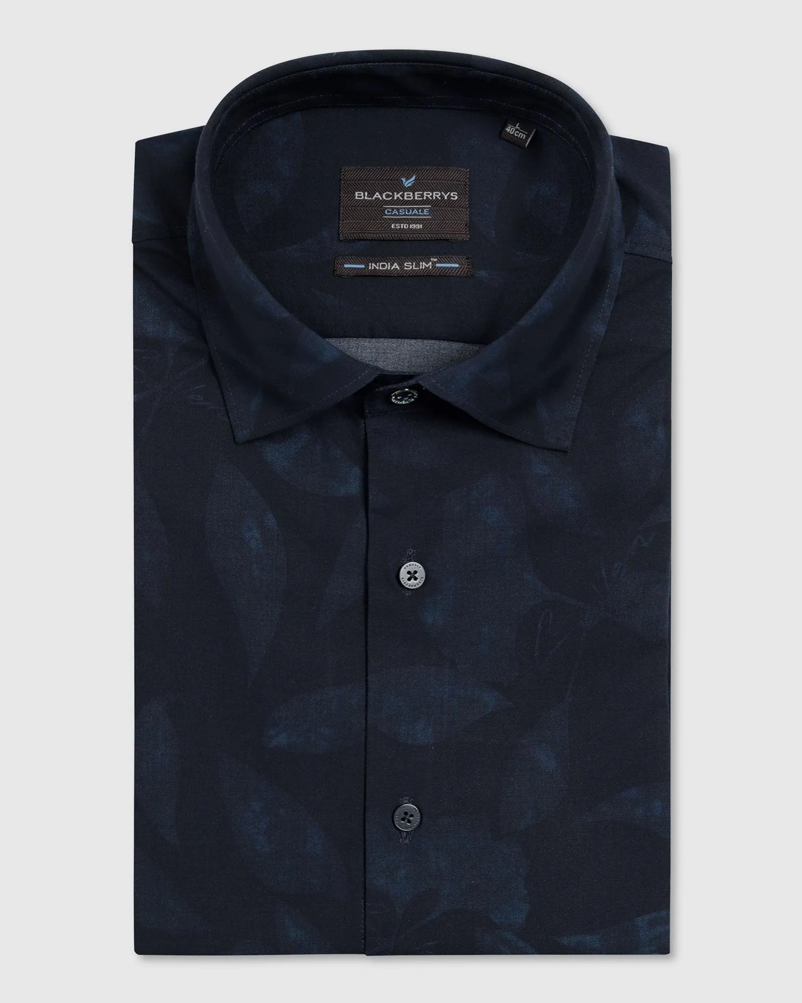 Casual Blue Printed Shirt - Nino