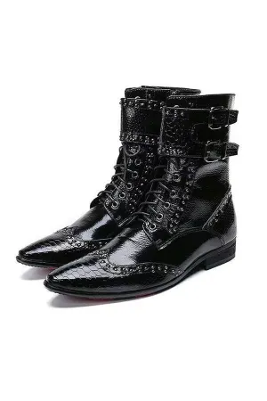 Contemporary Style Pointed-Toe Men's Boots