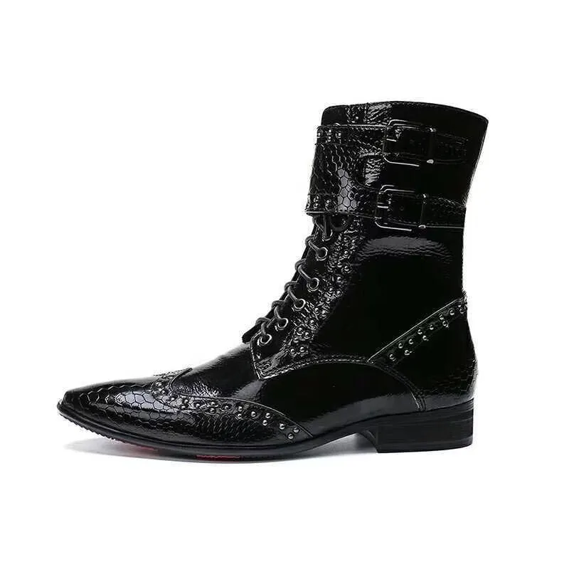 Contemporary Style Pointed-Toe Men's Boots