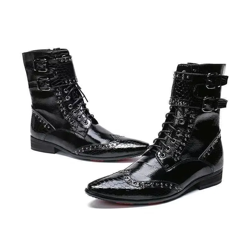 Contemporary Style Pointed-Toe Men's Boots