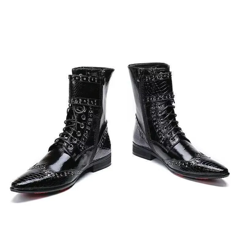 Contemporary Style Pointed-Toe Men's Boots