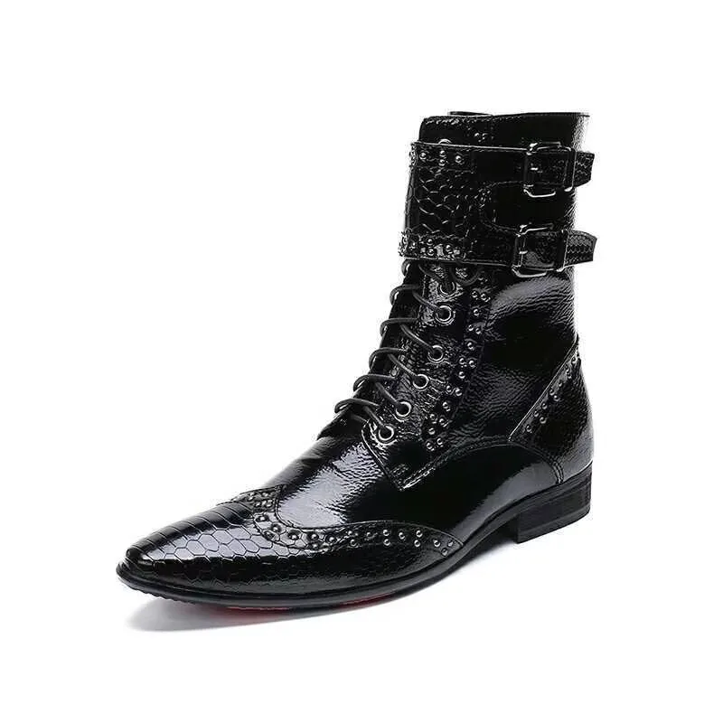 Contemporary Style Pointed-Toe Men's Boots