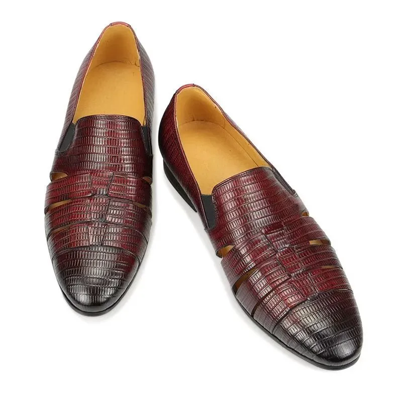 CrocoLuxe Exotic Metal Toe Slip-On Loafers