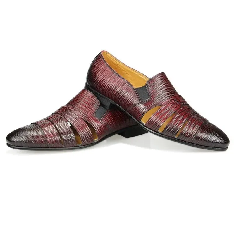 CrocoLuxe Exotic Metal Toe Slip-On Loafers