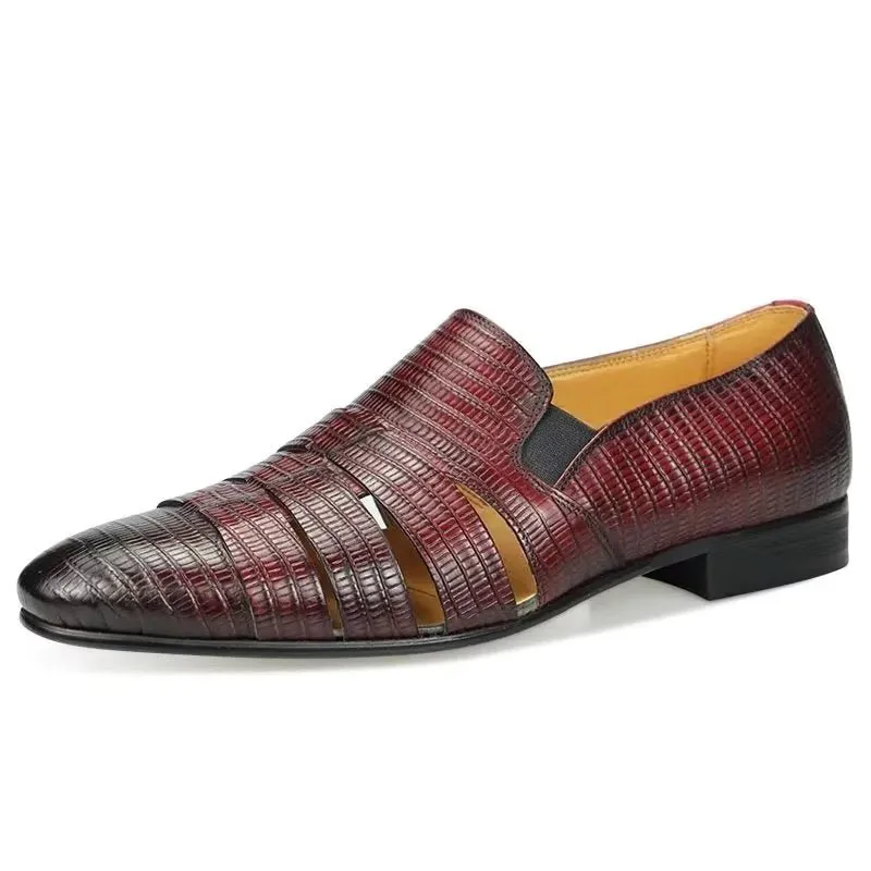 CrocoLuxe Exotic Metal Toe Slip-On Loafers