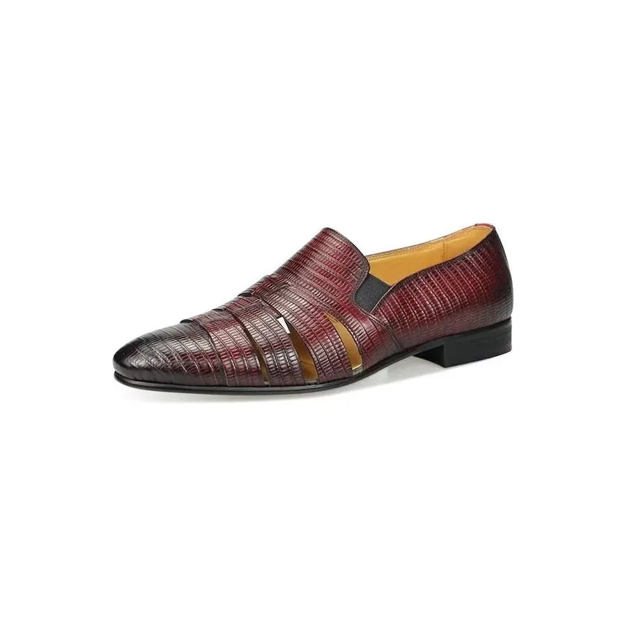 CrocoLuxe Exotic Metal Toe Slip-On Loafers