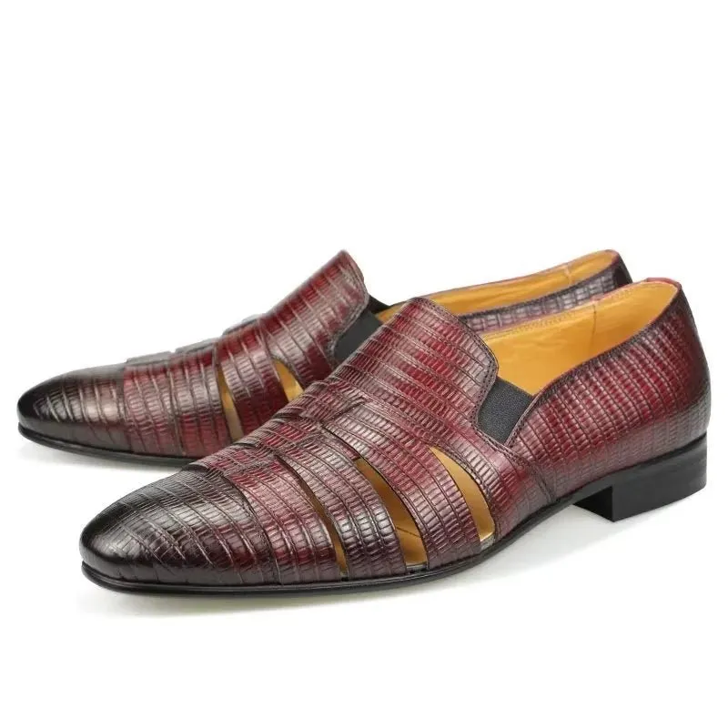 CrocoLuxe Exotic Metal Toe Slip-On Loafers