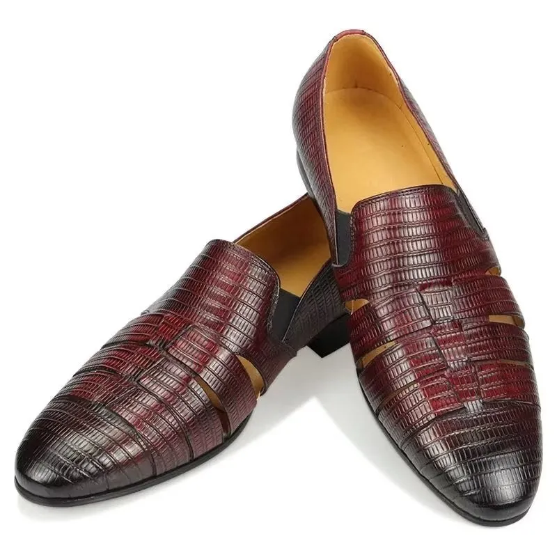 CrocoLuxe Exotic Metal Toe Slip-On Loafers