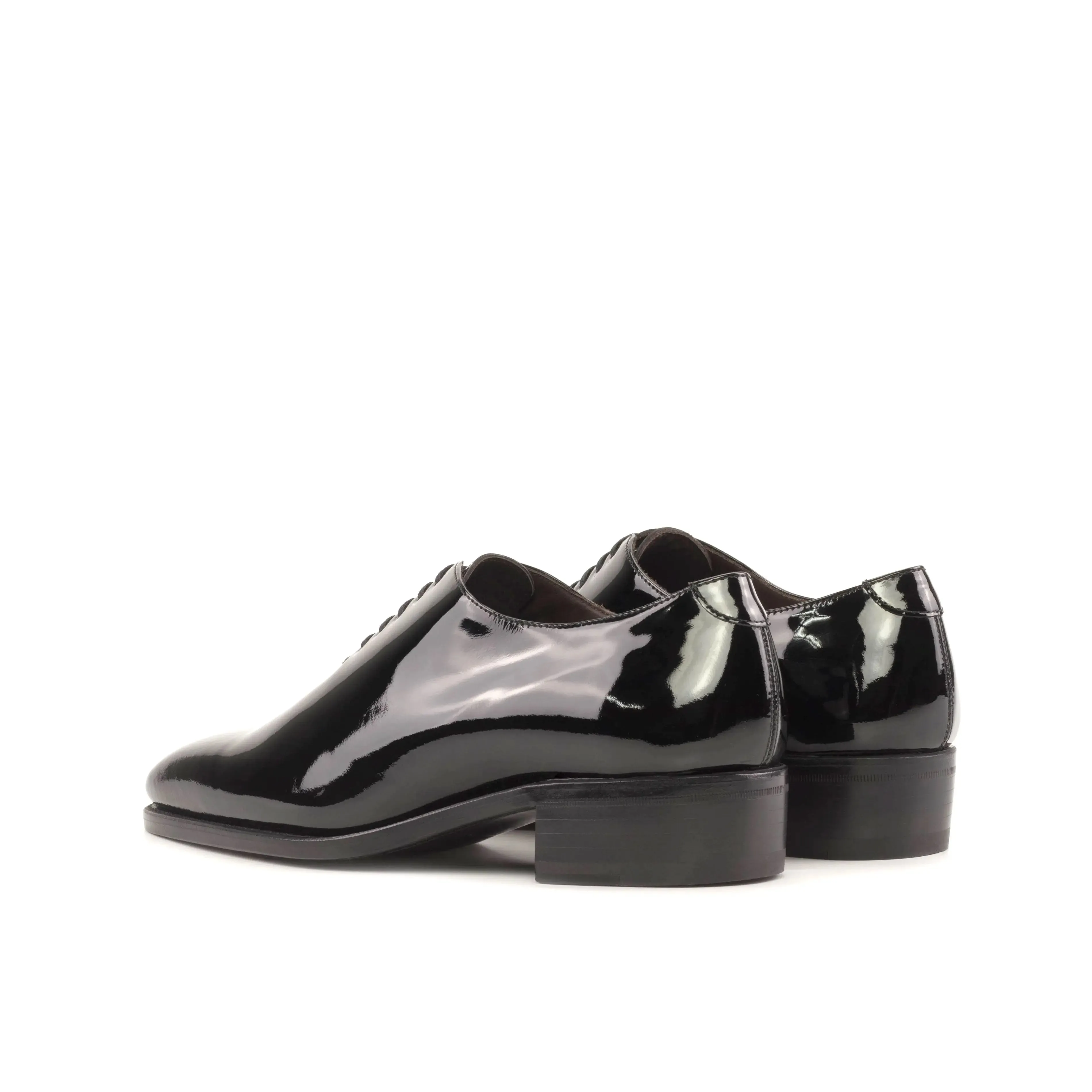 DapperFam Giuliano in Black Men's Patent Leather Whole Cut