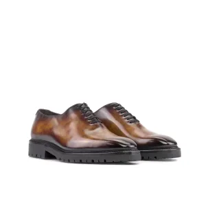 DapperFam Giuliano in Fire Men's Hand-Painted Patina Whole Cut