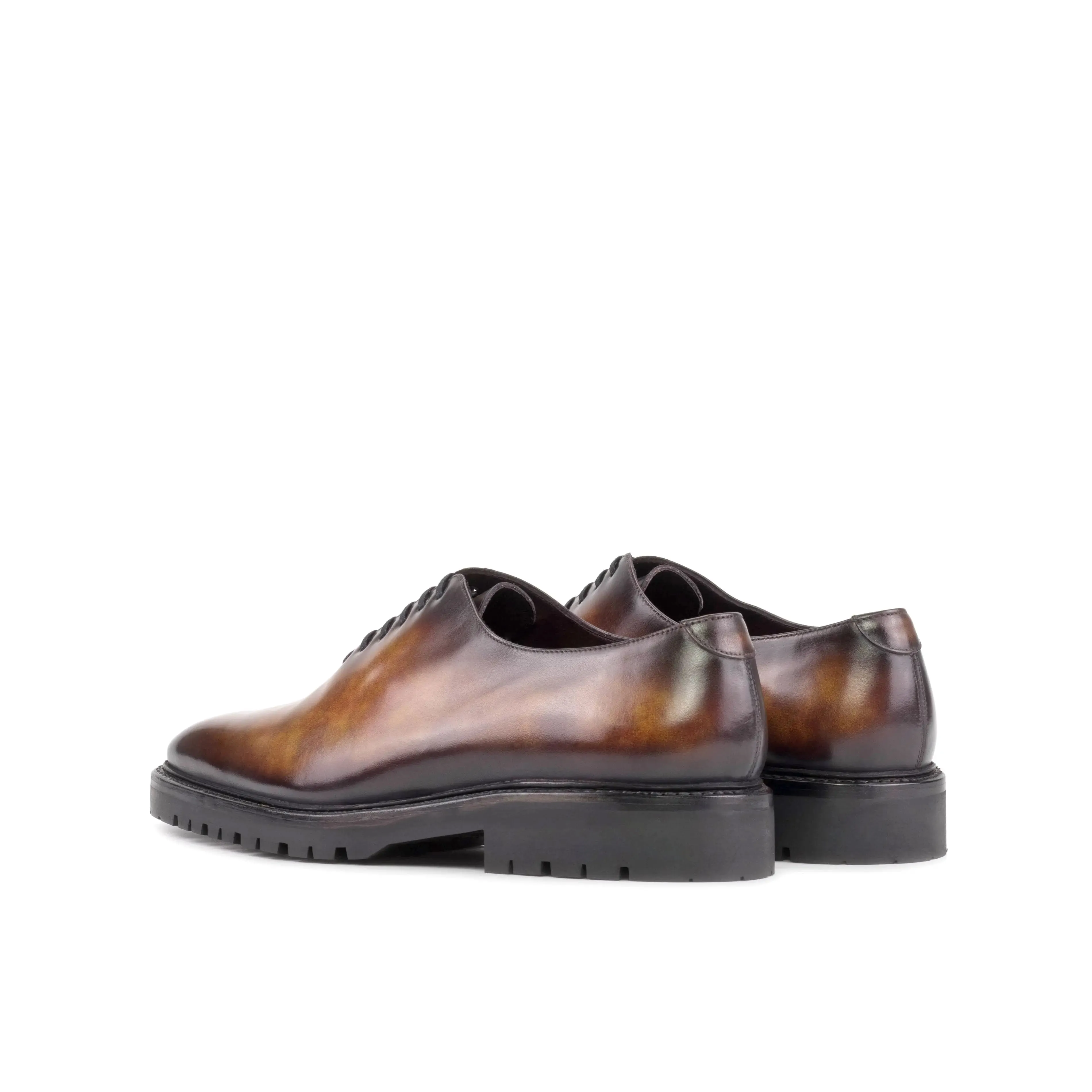 DapperFam Giuliano in Fire Men's Hand-Painted Patina Whole Cut