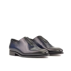 DapperFam Giuliano in Navy Men's Italian Leather Whole Cut