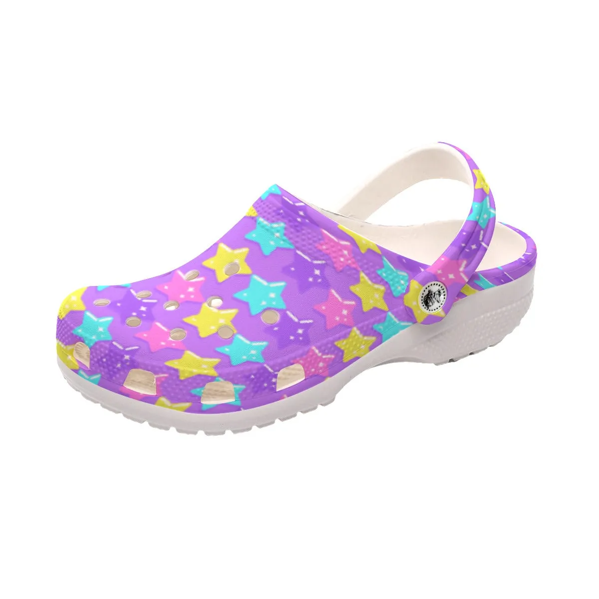 Electric Star Wave Purple Classic Clogs Men's Shoes