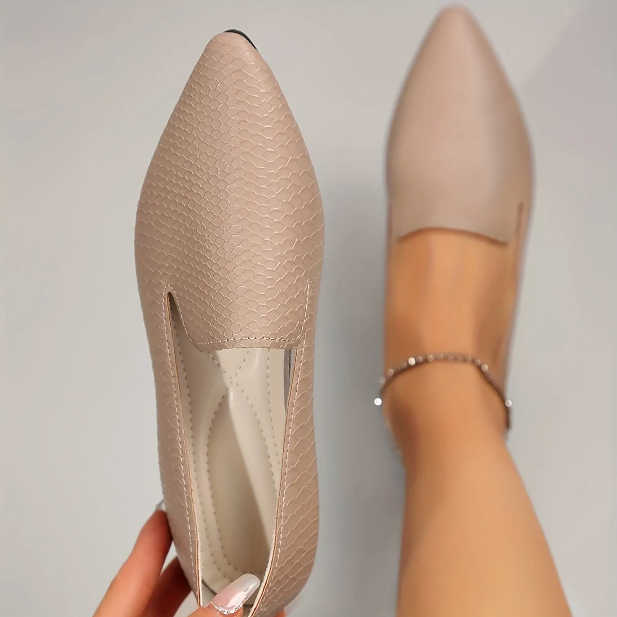 Elegant Ballet Flats - Ultra-Comfortable, Effortlessly Casual, Stylish Pointed Toe Shoes with Easy Slip-on Style - Designed Specifically for Women, Fashionably Elegant, Perfect for Work, Daily Wear, and Beyond