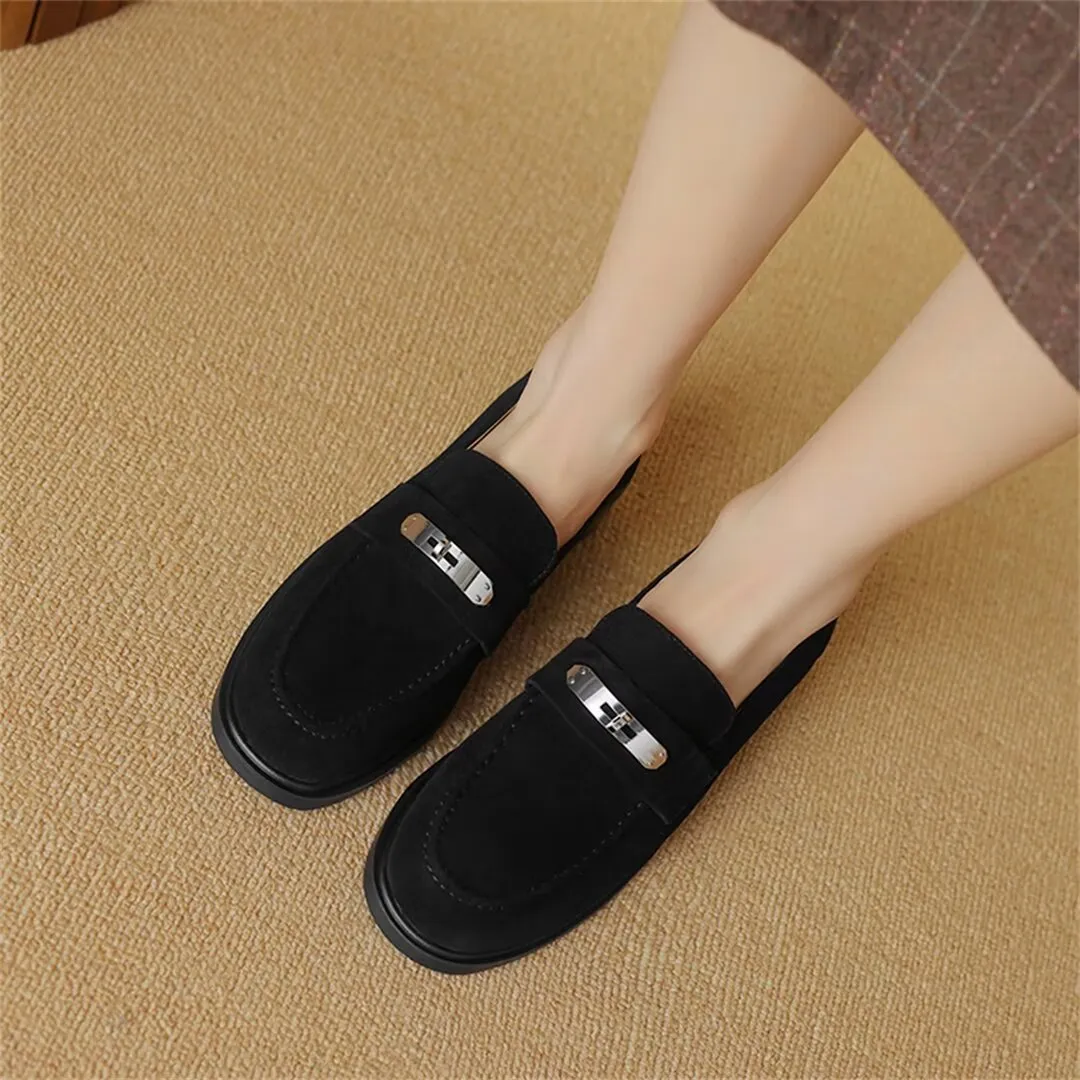 Elegant Flat Cow Leather Shoes