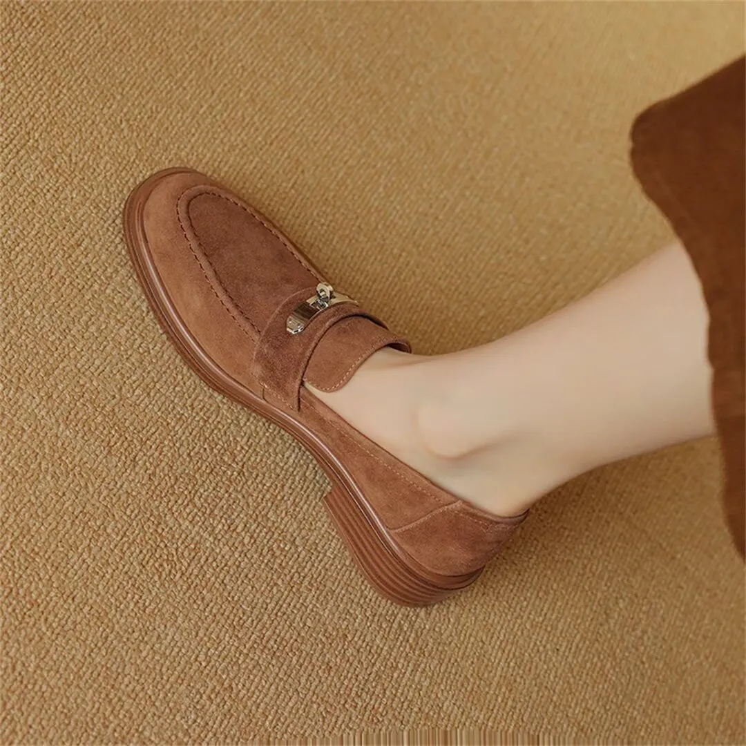 Elegant Flat Cow Leather Shoes