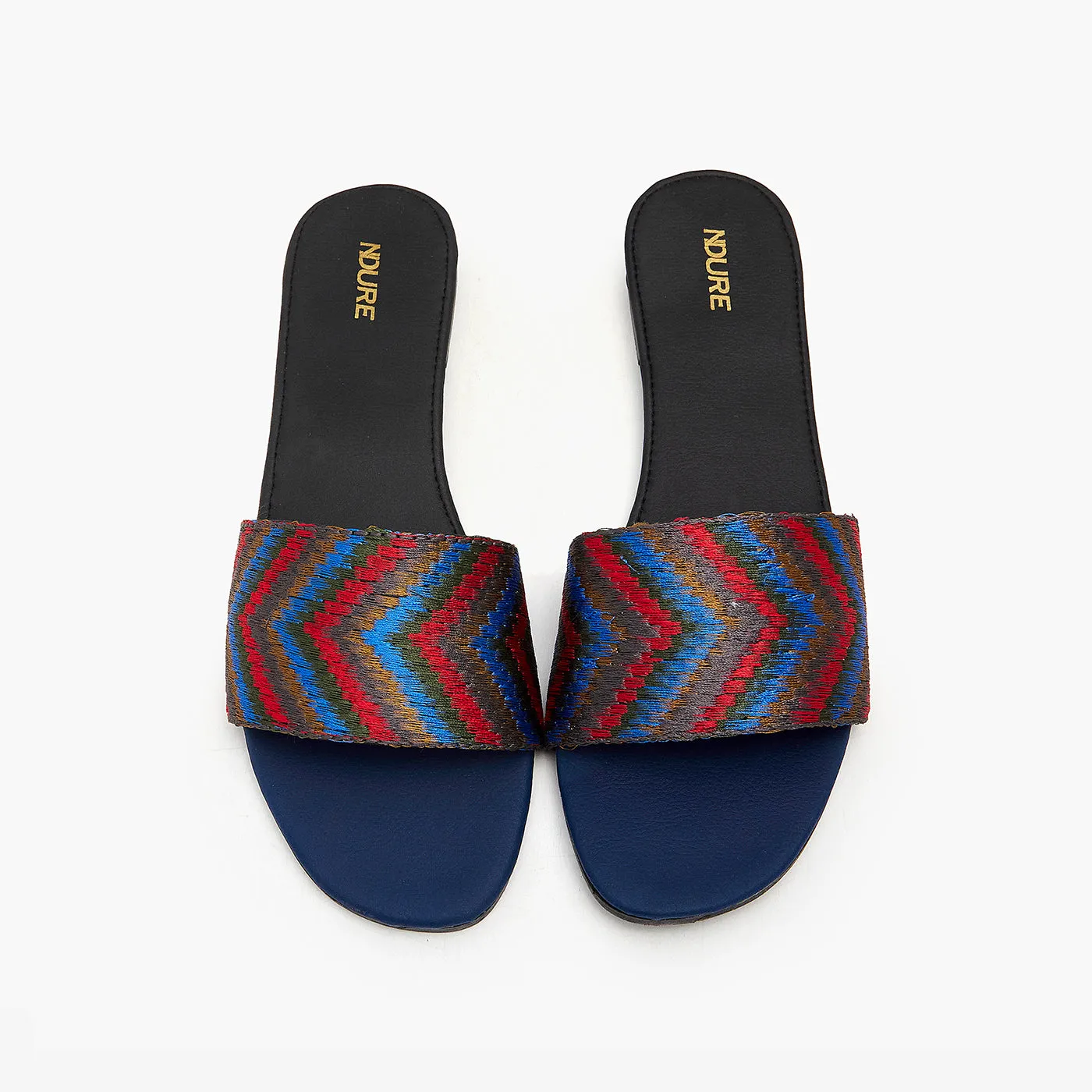 Embroidered Slides