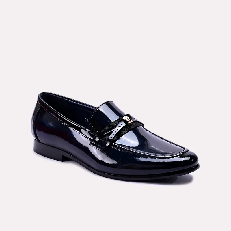 Emory Black Glossy Slip On Dress Shoes 0111070