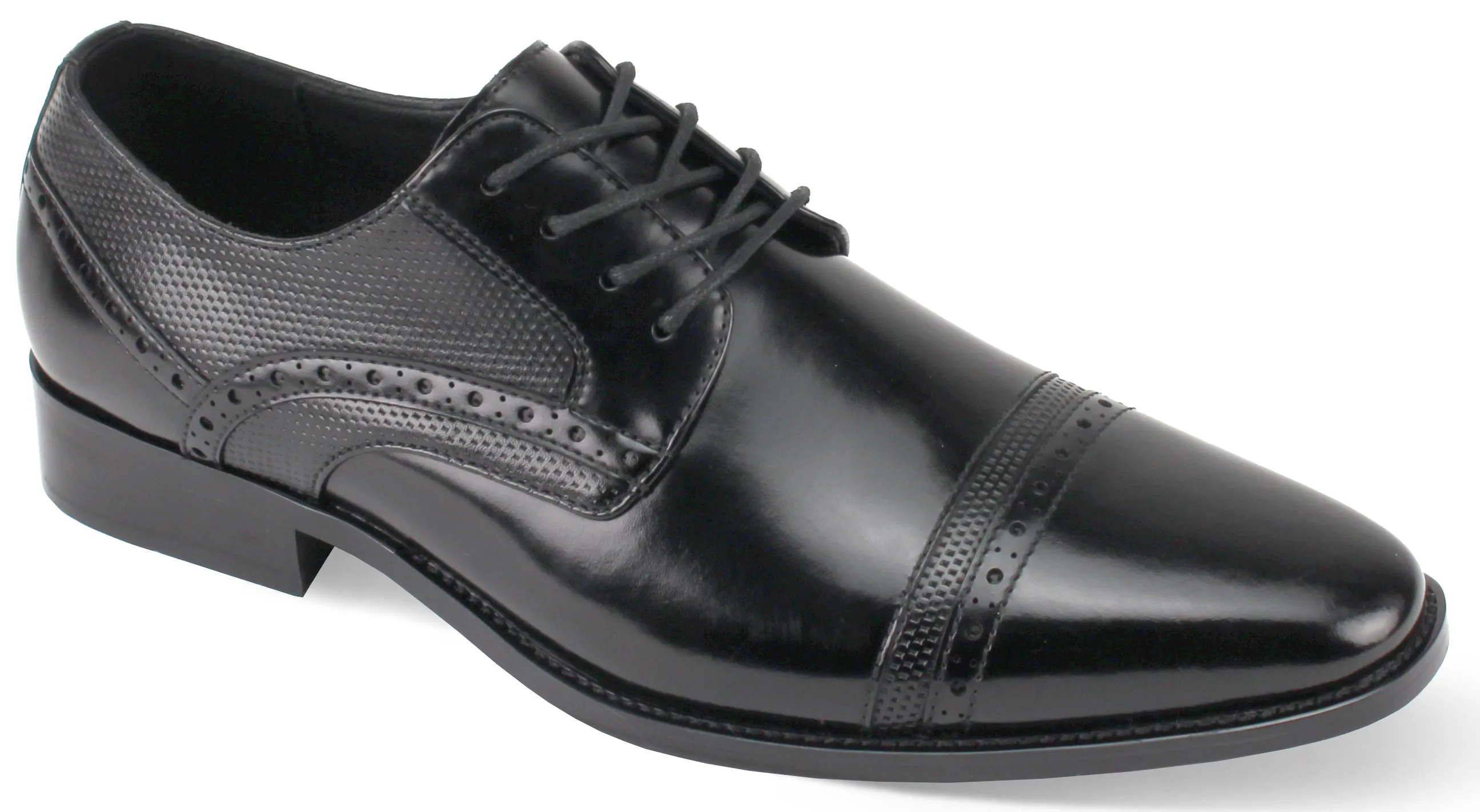 Giorgio Venturi Cap Toe Lace Shoe Black