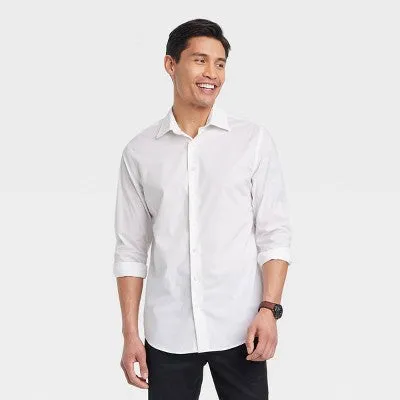 Goodfellow & Co Men's Performance Button Down Dress Shirt Long Sleeve