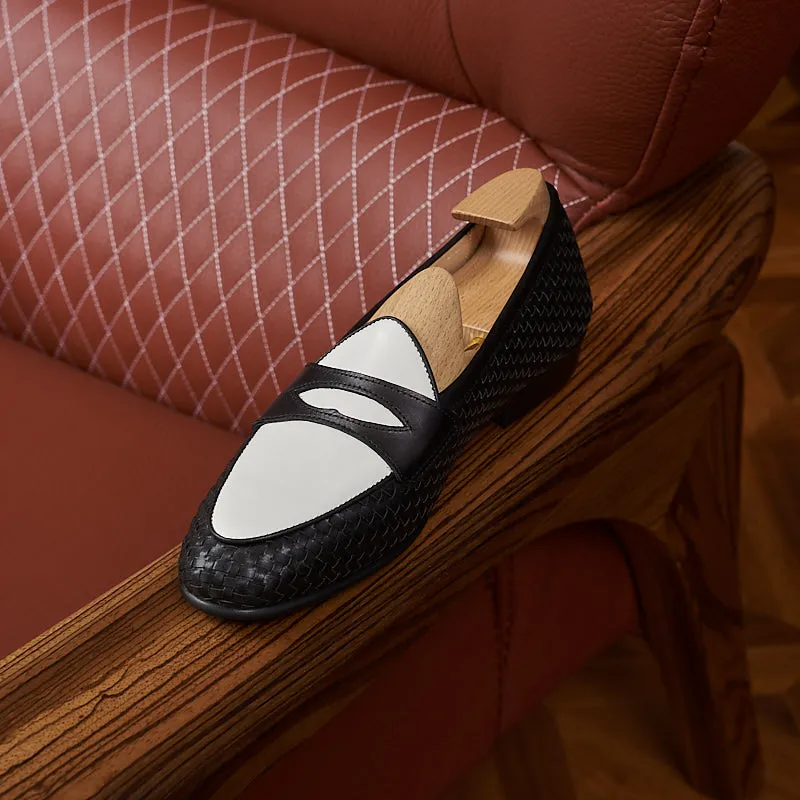 HazelLux Leather Slip-On Loafers