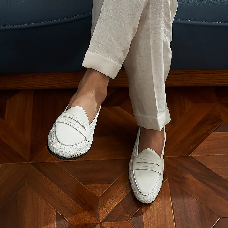 HazelLux Leather Slip-On Loafers