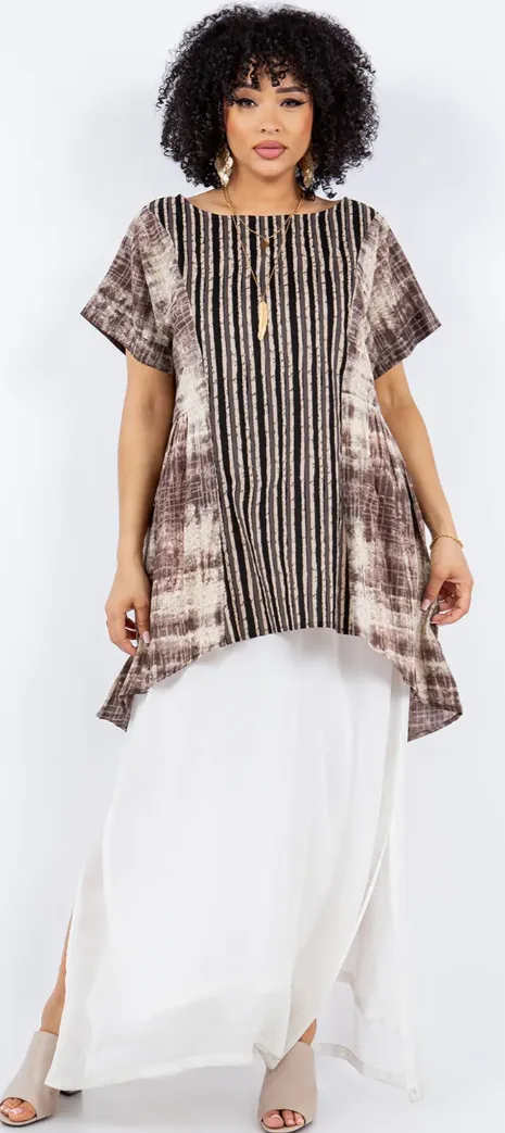 I'm so Zen Tunic Top Boho Hippie Chic Resort Wear Sml-2X