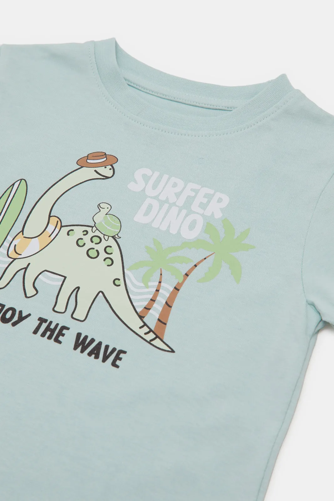 Infant Boys Blue Dino Print T-Shirt