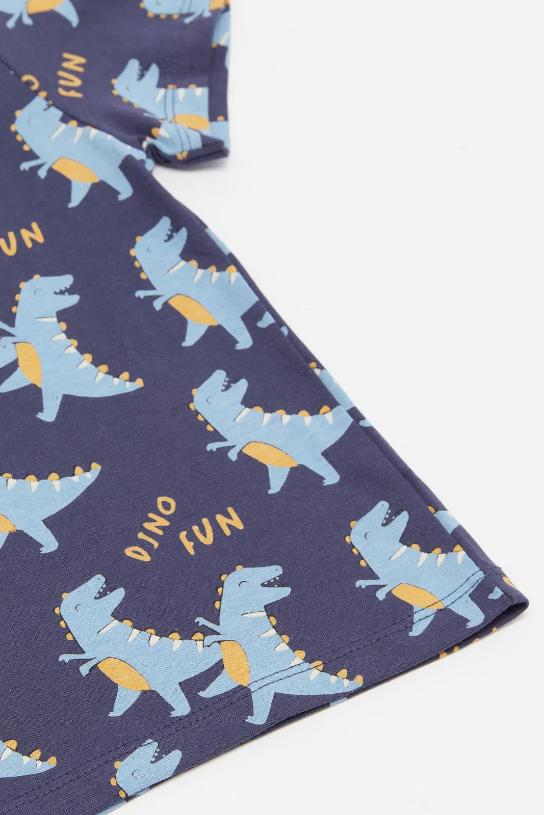 Infant Boys Navy Dino T-Shirt