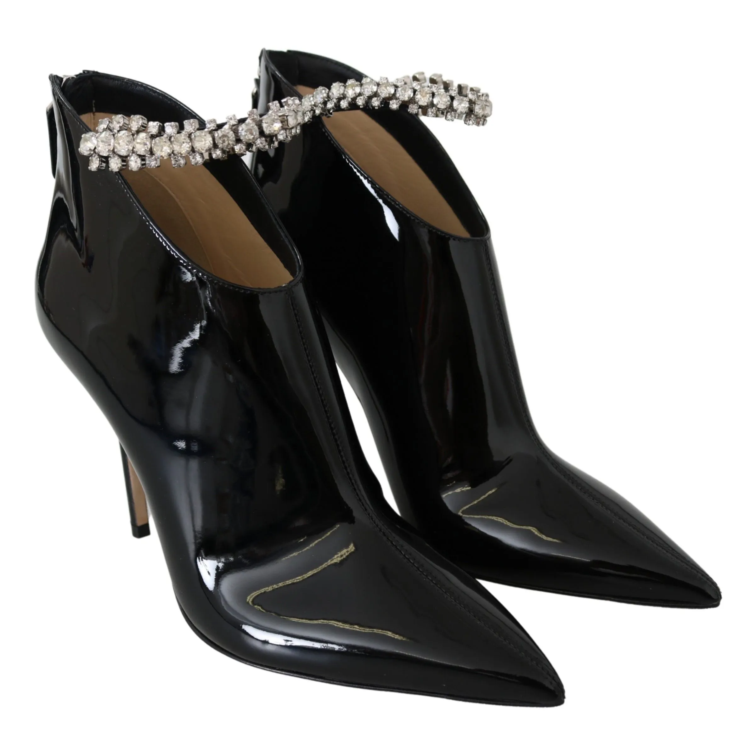 Jimmy Choo Black Patent Heeled Boots