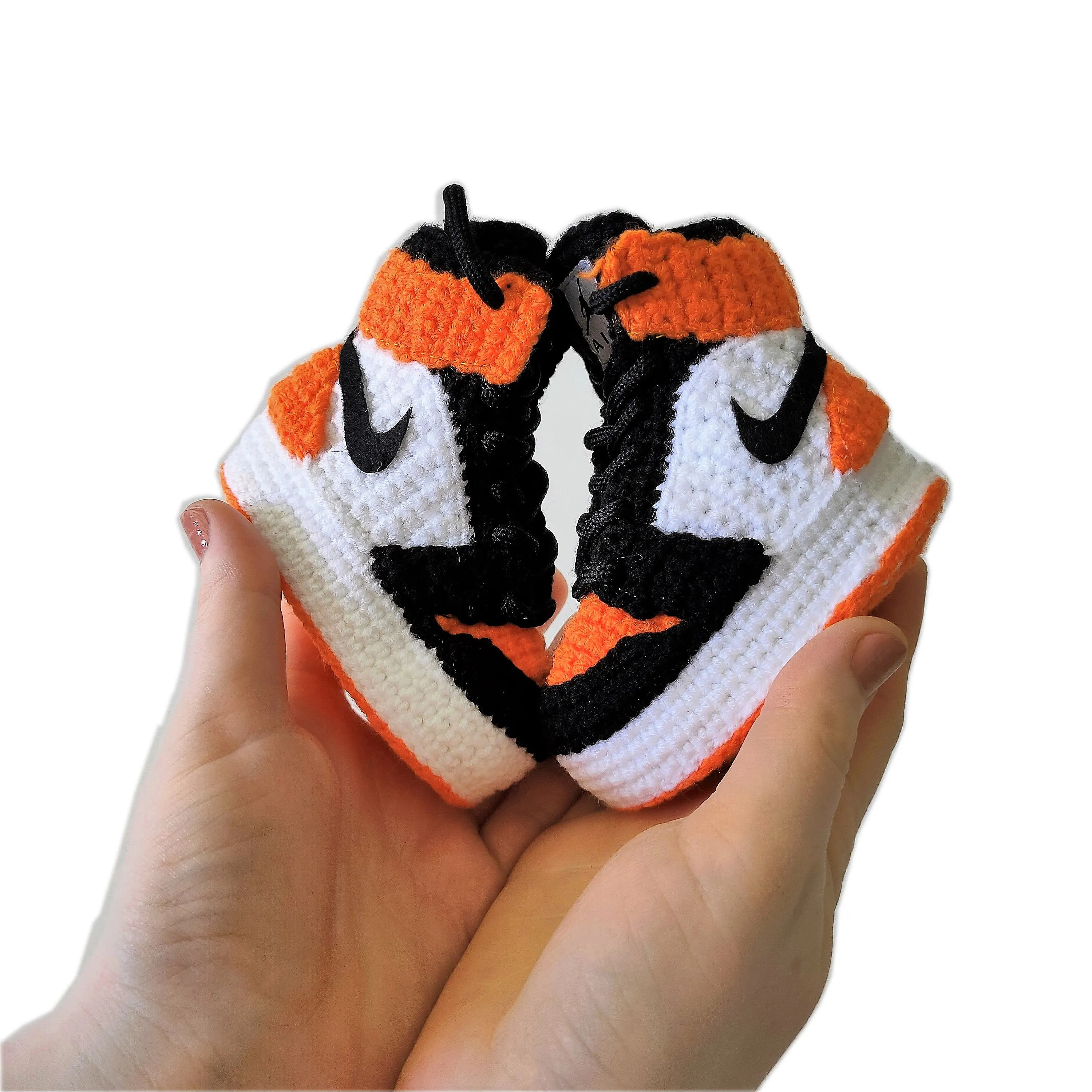 Jordan Baby Crochet Orange Sneakers Slippers Toddler Shoes Newborn Booties