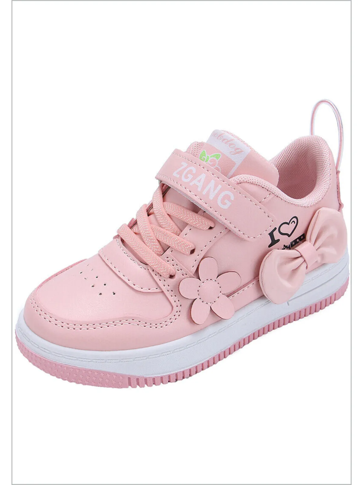 Keep It Pink Flower High-Top Sneakers By Liv and Mia