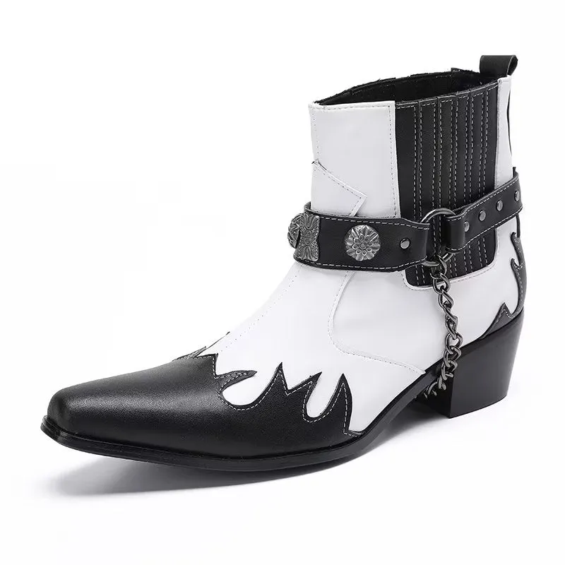 LuxeLeather Elegant Ankle Height Dress Boots